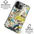 DC Comics Batman Batgirl Vintage Action pose pattern iPhone 16 Pro Clear Case